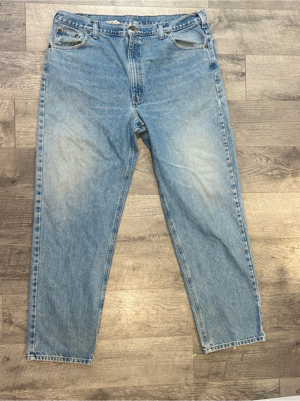 Vintage Carhartt b160 Men’s Blue Jeans Light Wash Mid Rise 100cotton 42x34